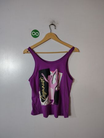 Purple Tank Top with Graphic Design