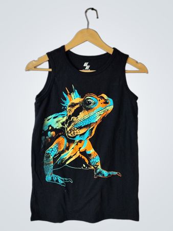 Black Graphic Tank Top