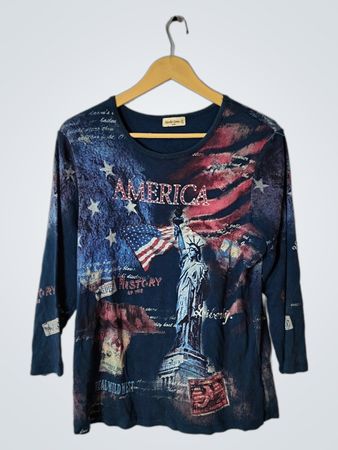 America Graphic Long Sleeve Shirt
