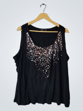 APT 9 Women's Black Sequined Tank Top