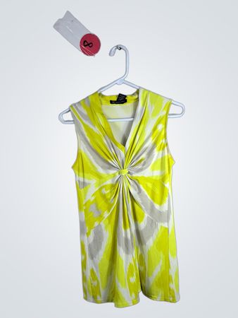 Yellow and Gray Tie-Dye Dress