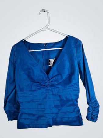 Tadashi Blue Long-Sleeve Top