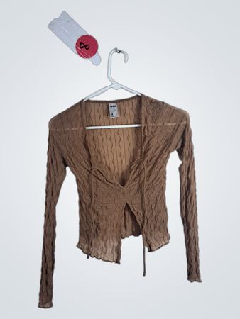 Brown Long-Sleeve Top