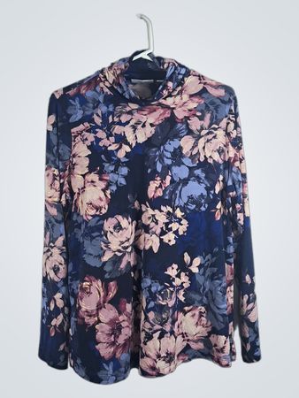 Susan Graver Floral Blouse