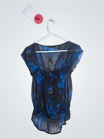 Express Floral Sheer Blouse