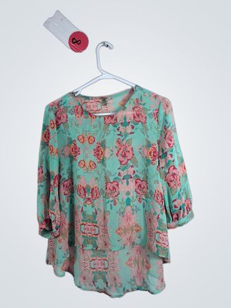 Free People Floral Print Blouse