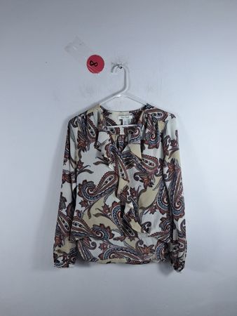 White House Black Market Paisley Blouse