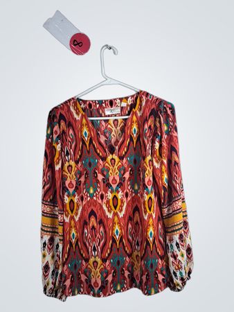 Belle Boho Printed Long Sleeve Blouse