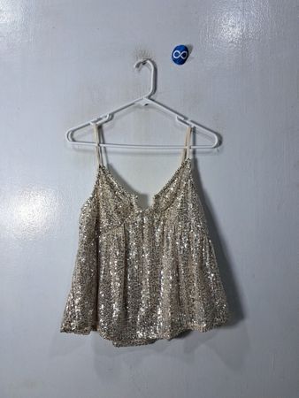 Sequined Gold Top