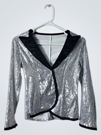 Silver Sequin Top
