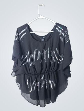 rue21 Black Blouse with Sequins