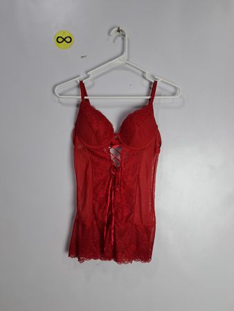 Body Jewels Red Lace Bralette