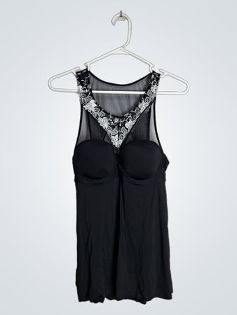 Black Lace-Trimmed Chemise