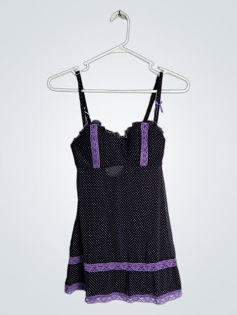 Black and Purple Polka Dot Dress