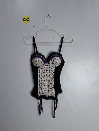 Black Corset with Purple Accents