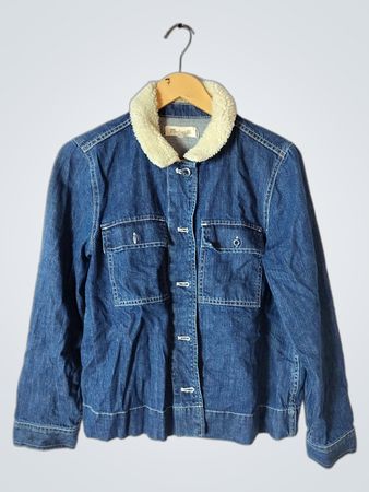 Madewell Denim Jacket with Shearling Collar