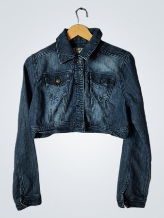 Hot Kiss Cropped Denim Jacket