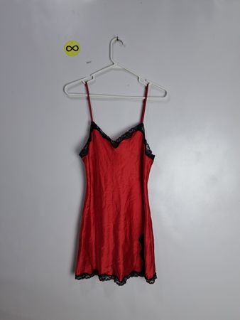 Victoria's Secret Red Satin Lace Cami Top