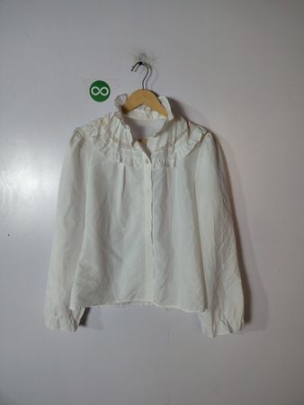White Long-Sleeve Blouse