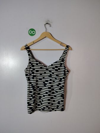 Black and White Striped Tank Top
