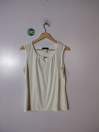 Mandy Evans White Sleeveless Top