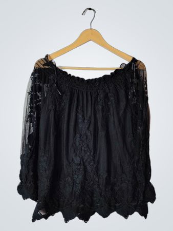 Marle Black Lace Skirt