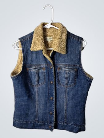 Jacob Annexe Denim Faux Fur Collar Vest