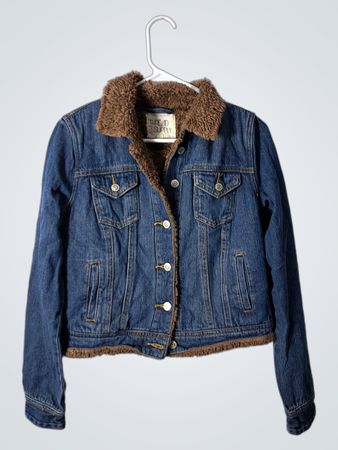 Thread & Supply Denim Jacket with Brown Fur Lining