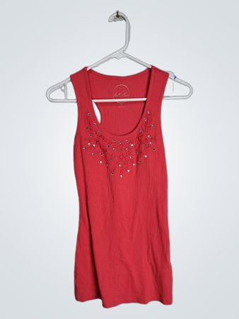 inc International Concepts Red Sleeveless Top
