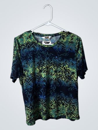 Blue and Green Patterned Shirt