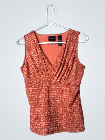 Orange Sleeveless Top