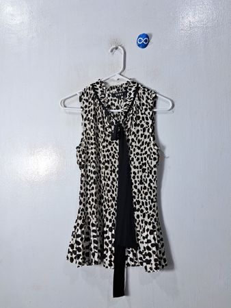 DKNY Polka Dot Sleeveless Blouse
