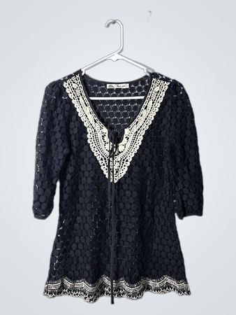 J.Crew Black Lace Top