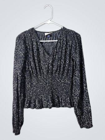 Universal Thread Smocked Long Sleeve Blouse