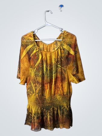 Yellow Paisley Dress