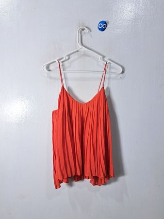 Abercrombie & Fitch Orange Pleated Top