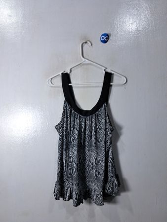 Black and White Animal Print Tank Top