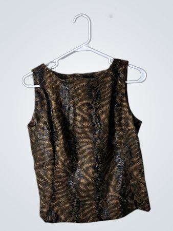 Brown Snakeskin Top