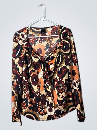 JTB Floral Print Long Sleeve Blouse