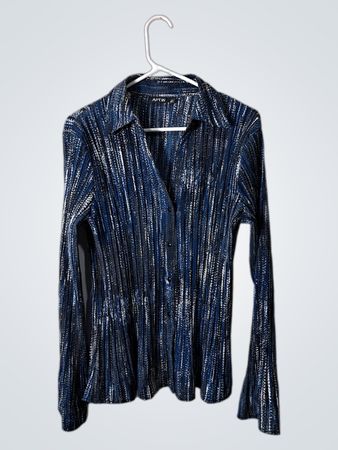 APT.9 Blue Long Sleeve Top