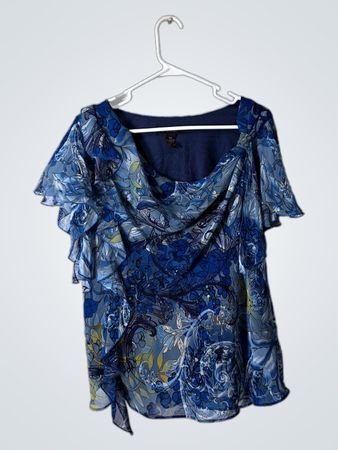 Blue Floral Top
