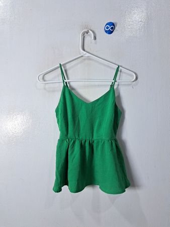 Green Peplum Top
