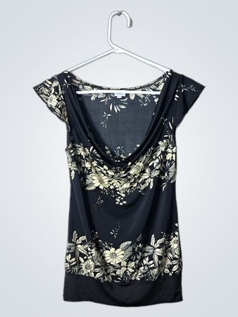 Black Floral Blouse
