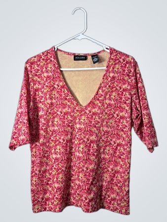 Pink Floral Blouse