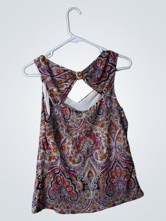 Paisley Patterned Tank Top