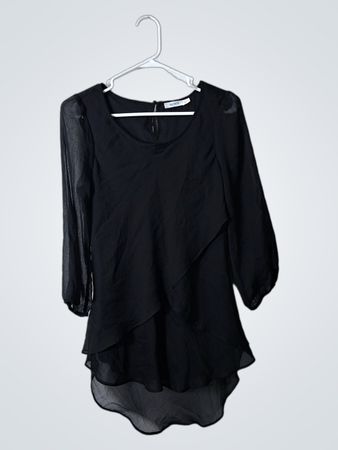 Black Sheer Top