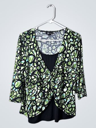Green Patterned Top