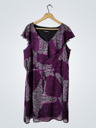 Fashion Bug Paisley Purple Dress