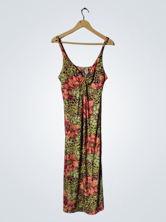 Abercrombie Multicolored Leopard Floral Maxi Dress