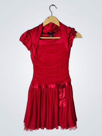Red Short Sleeve Dress